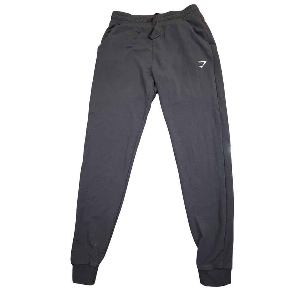 Gymshark Mens Joggers Medium Black Gray Athletic Sweatpants Drawstring‎ Pockets